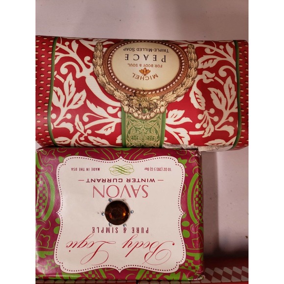 Lot of 5 Michel Soap Peppermint Shea Butter Pure & Simple for Body & Soul NWT - Picture 2 of 9